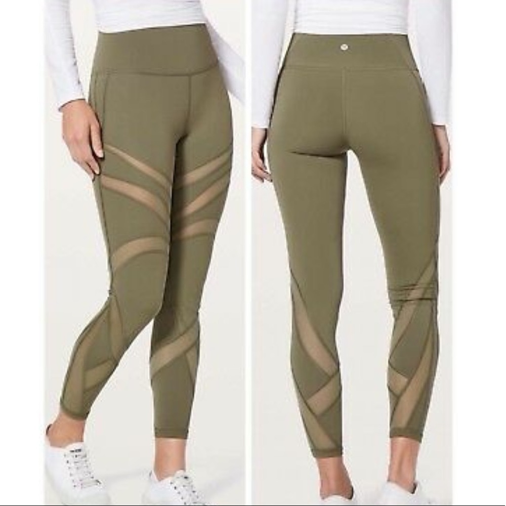 Lululemon Wunder Under with Mesh -Size 6💚💚